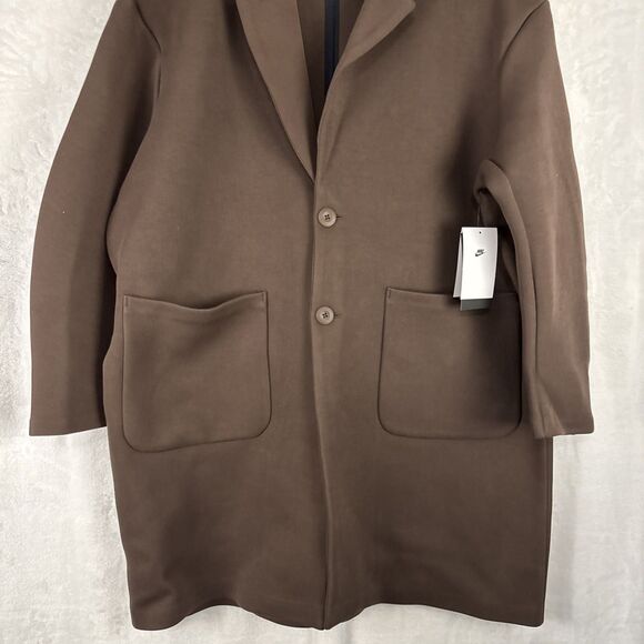 Nike Tech Fleece Reimagined Loose Fit Trench Coat FN0601-237 Brown Size XL NWT - Picture 2 of 9